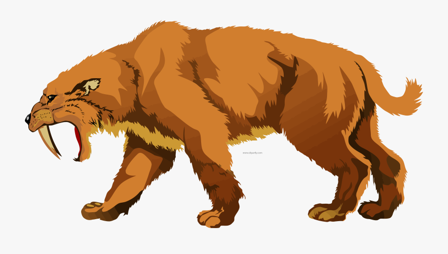 Tooth Clipart Cat - Saber Tooth Tiger Clipart, Transparent Clipart