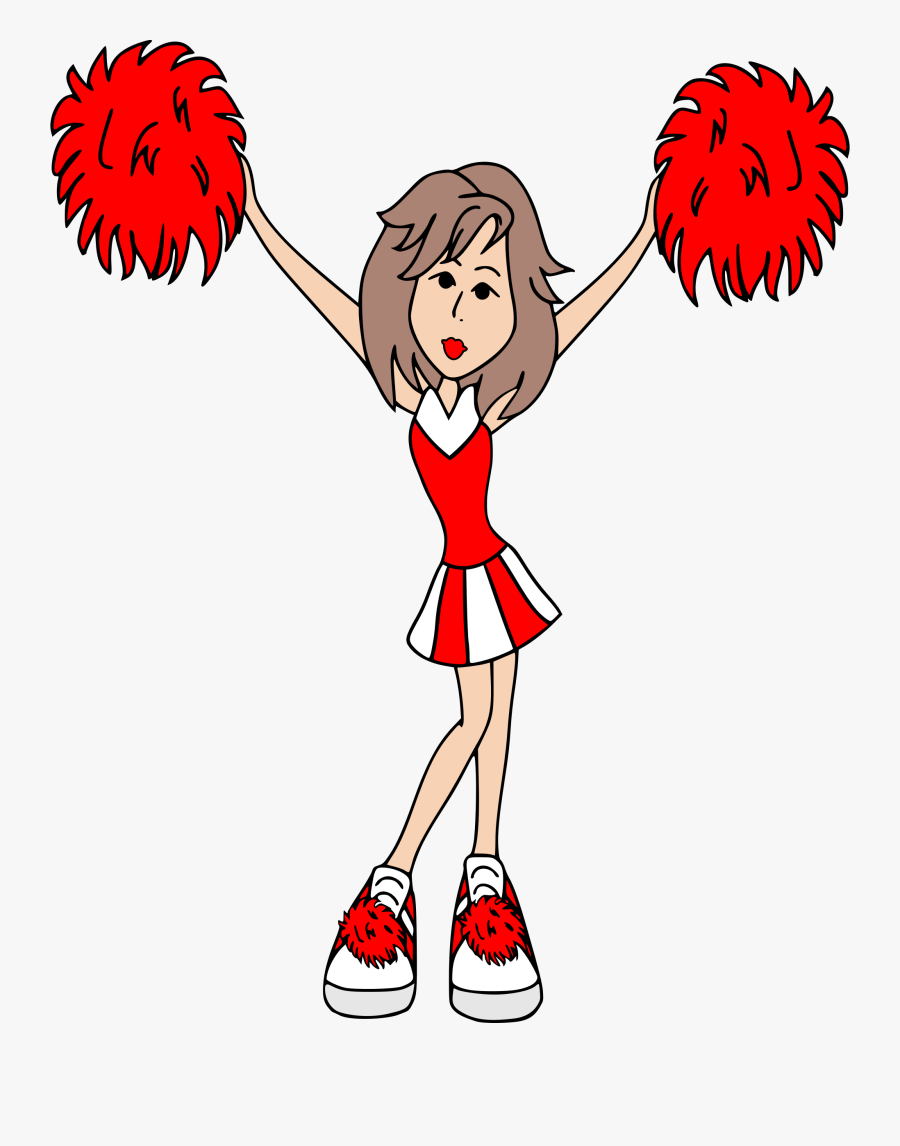 Cheerleader Cartoon Transparent, Transparent Clipart