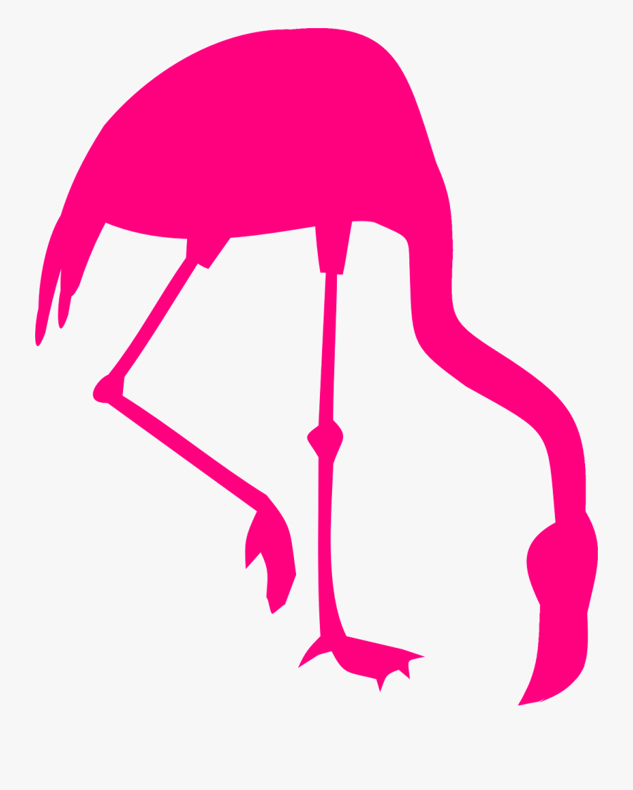 Pink Flamingo Silhouette, Transparent Clipart