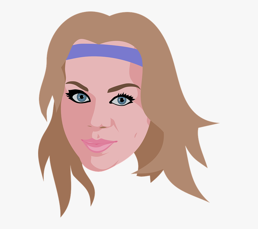 Beauty, Cheerleader, Girl, Woman - Cartoon Beautiful Face Pngs, Transparent Clipart
