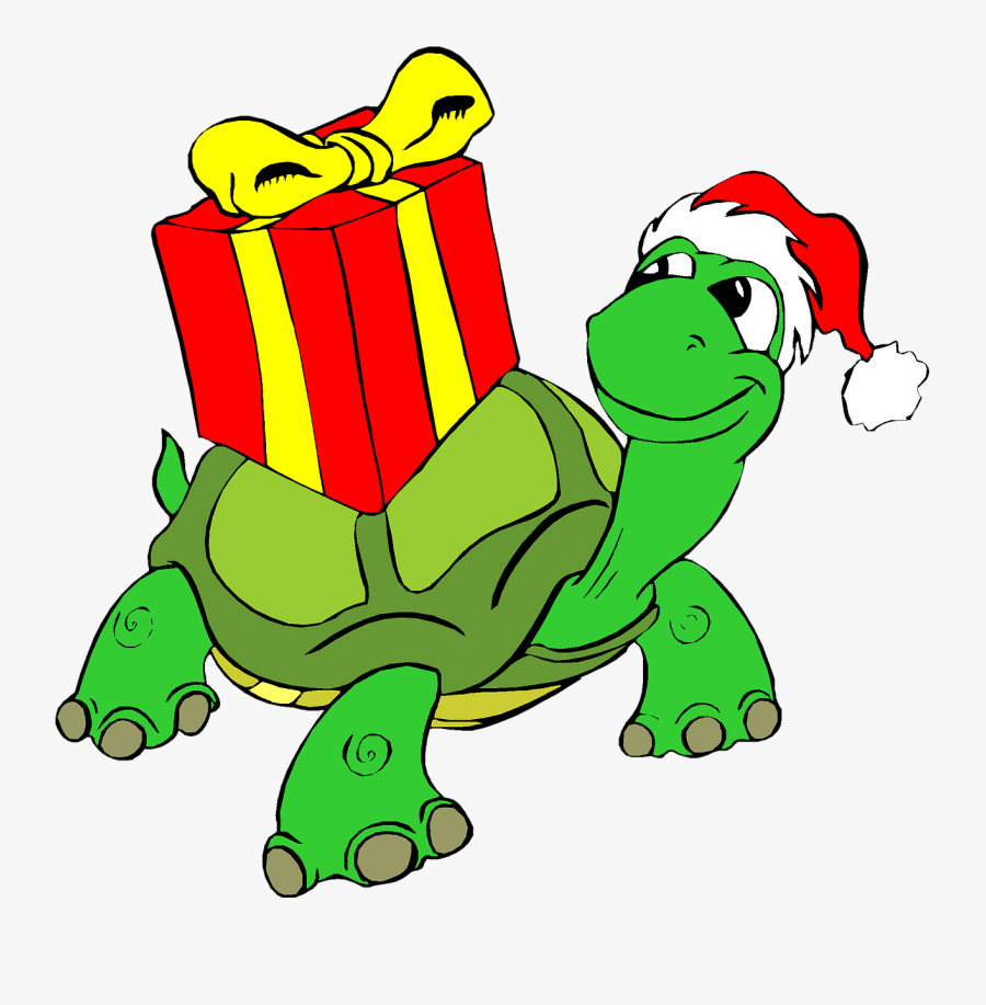 Christmas Holiday Clip Art Free Picture - Christmas Tortoise, Transparent Clipart
