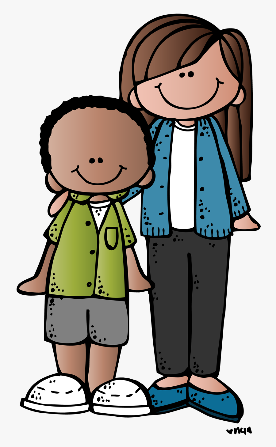 Melonheadz Illustrating - Melonheadz Clipart Teacher And Student, Transparent Clipart