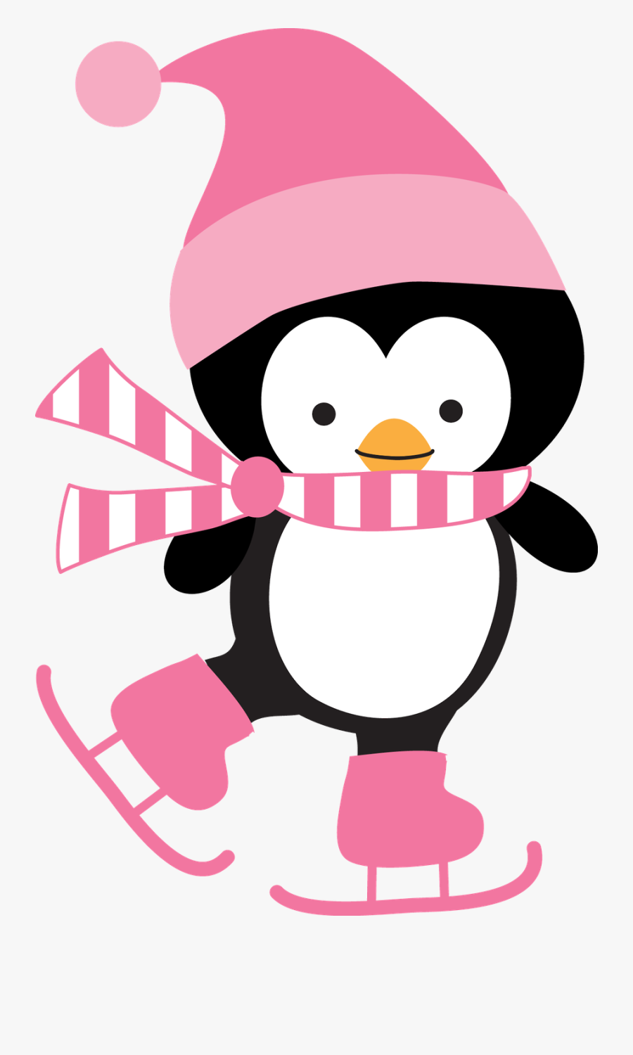Holiday Clipart Penguin - Ice Skating Penguin Clip Art, Transparent Clipart
