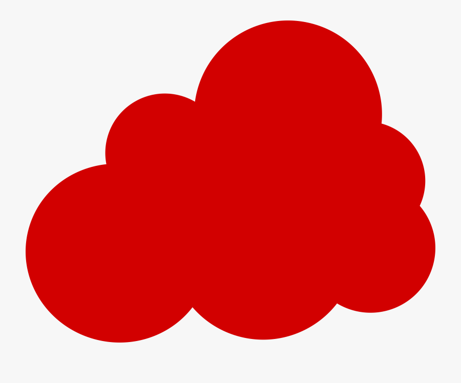 Clipart Red Cloud Clip Art Clouds With Sun Rays Clip - Cloud Computing Logo Red, Transparent Clipart