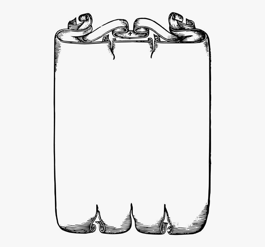 Scrollwork Border Clip Art - Simple Border Design Black And White, Transparent Clipart