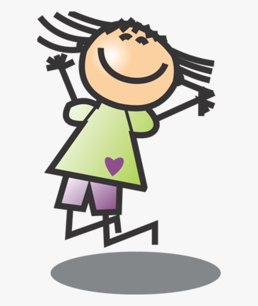 Girl Doing Happy Dance , Png Download - Stick Figure Kids Clip Art, Transparent Clipart