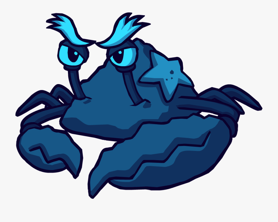 Crabs Clipart Club Penguin - Blue Crab Png Cartoon, Transparent Clipart
