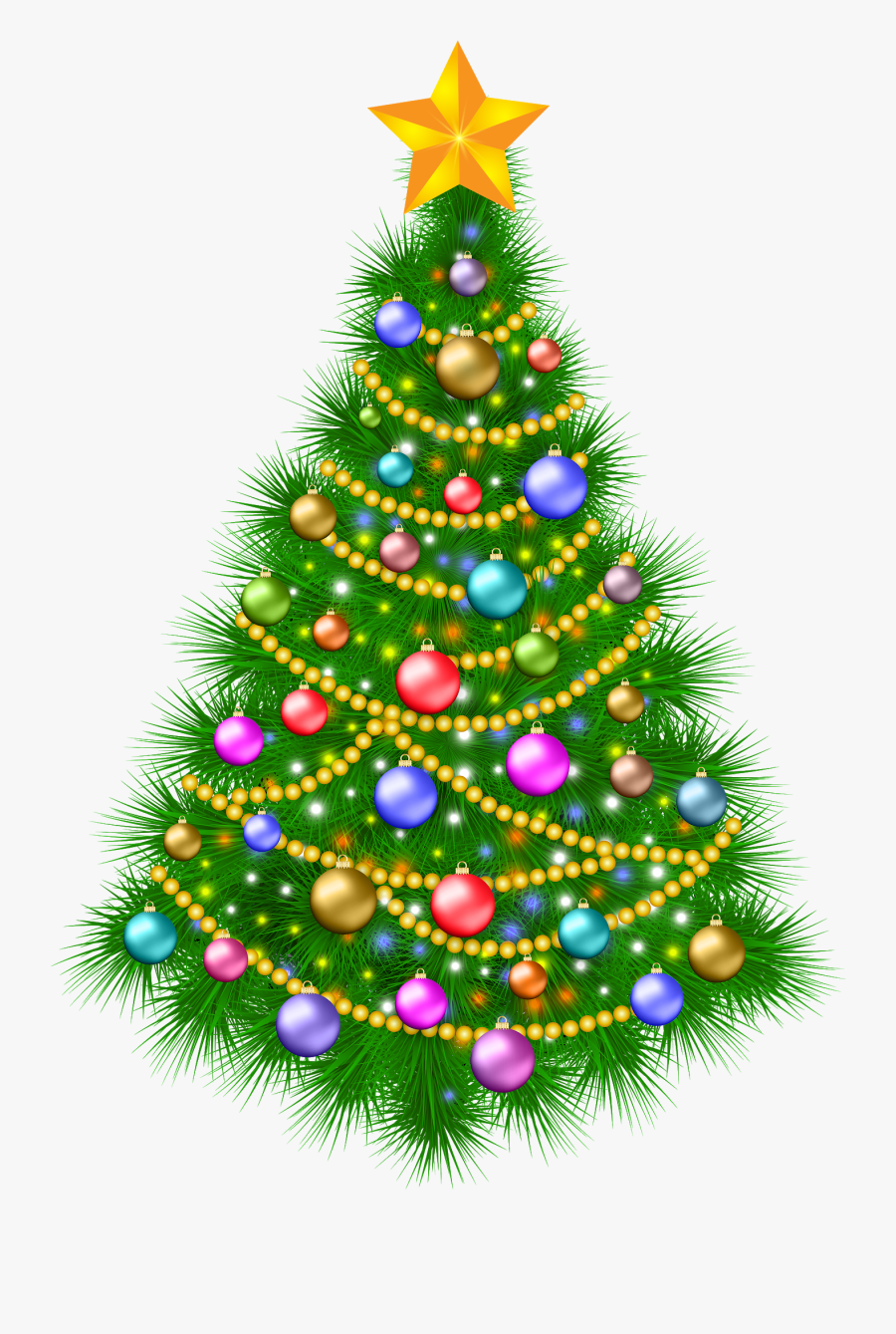 Christmas Tree Png Transparent, Transparent Clipart