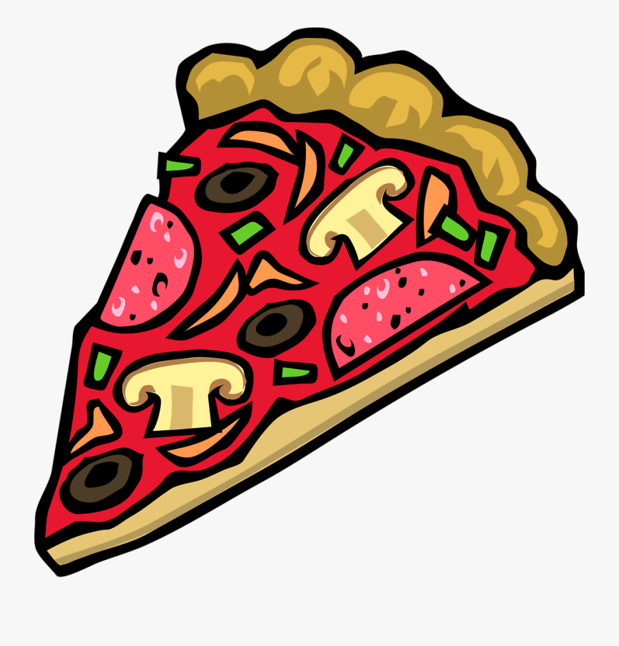 Pizza Clipart Lunch - Cartoon Pizza Transparent Background, Transparent Clipart
