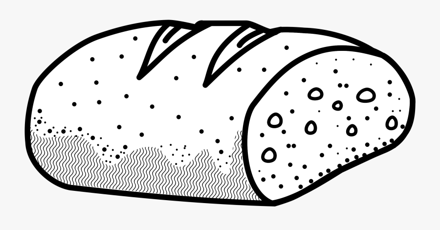 Clip Art Black And White Bread, Transparent Clipart