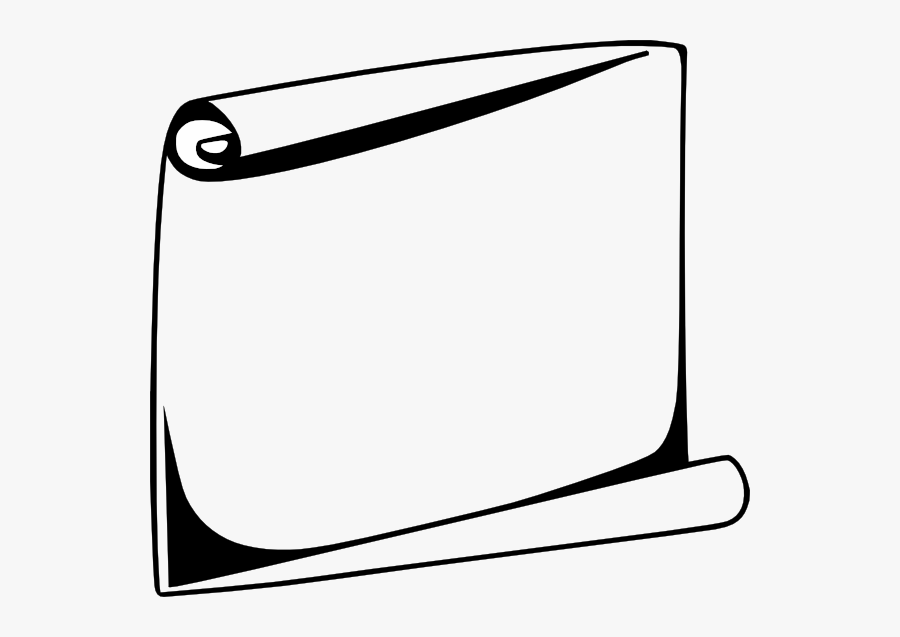 Black White Scroll Clip Art At Clker - Pergamino Blanco Y Negro, Transparent Clipart