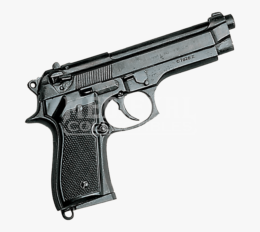 Beretta 92f 9mm Pistol Black - Beretta M9 Png Transparent, Transparent Clipart
