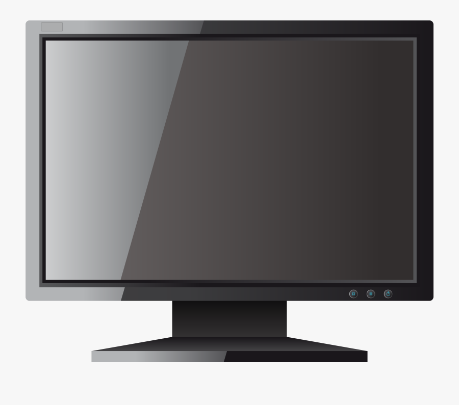 Black Computer Lcd Monitor Png Clipart - Black Monitor Png, Transparent Clipart