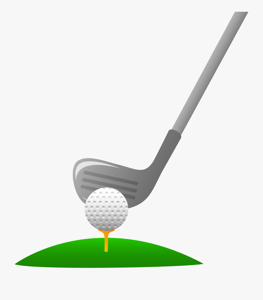 Closeup Of Golf Ball And Club Clipart Free Clip Art - Gold Club And Ball, Transparent Clipart