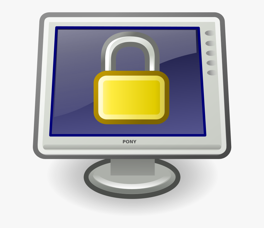 Computer Clipart Yellow - System Lock Screen Png, Transparent Clipart