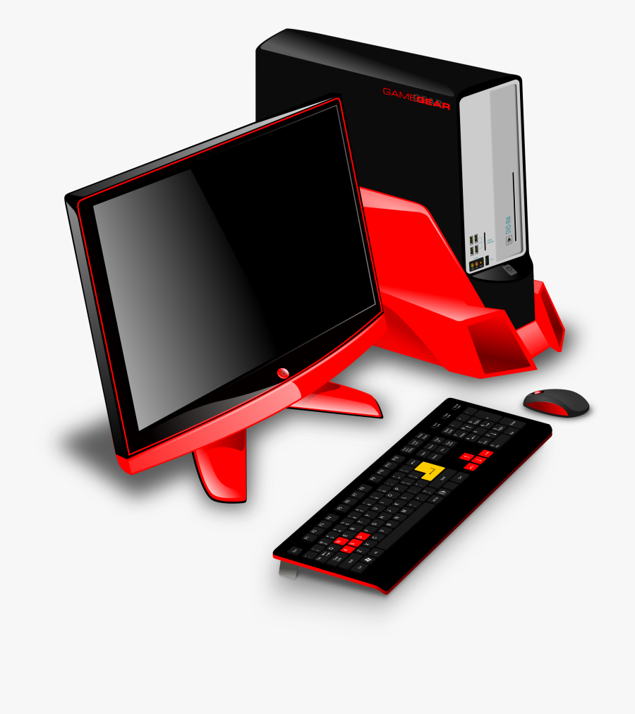 Computer Desktop Pc Png - Gaming Pc Clip Art, Transparent Clipart