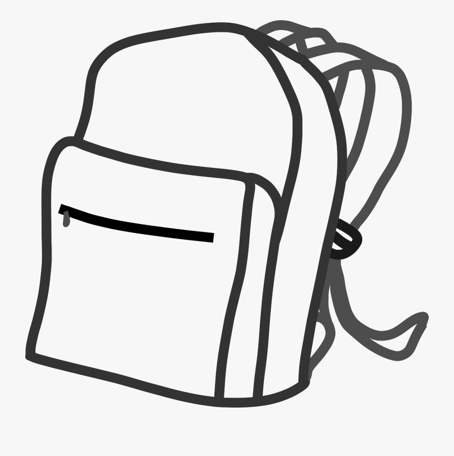 Backpack Clipart Black And White, Transparent Clipart