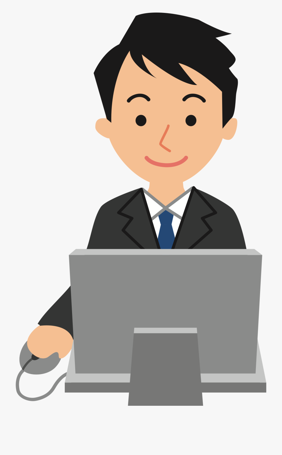Male Computer User Computer Worker Clip Art Free Transparent Clipart Clipartkey