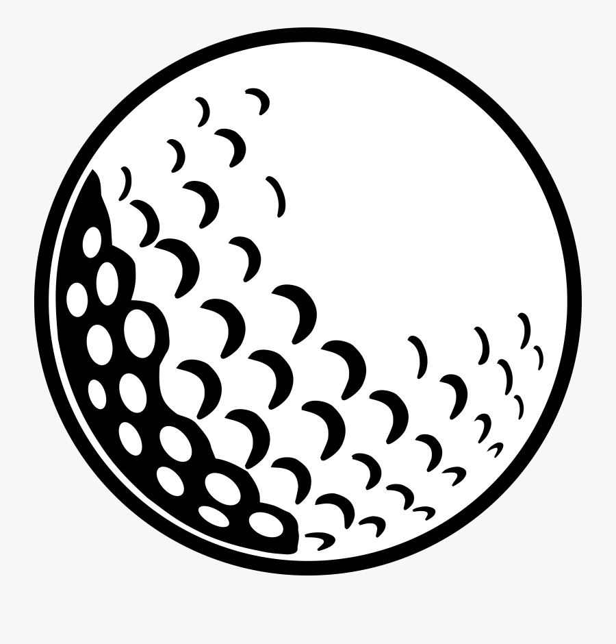 Clip Art Golf Ball Images Clip Art - Golf Ball Black And White, Transparent Clipart