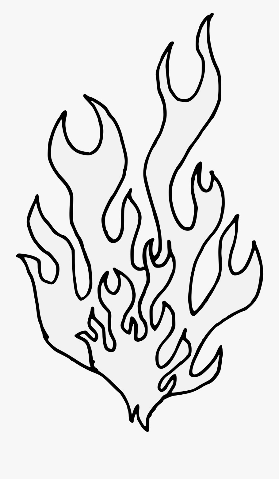Flames Clipart Traceable - Traceable Flames, Transparent Clipart