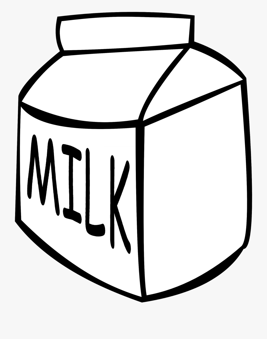 Food - Clipart - Black - And - White - Milk Black And White, Transparent Clipart
