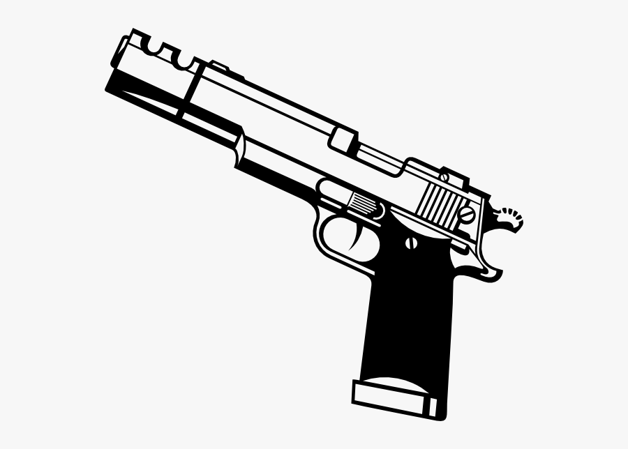 Mm Cliparthot Of - Gun, Transparent Clipart