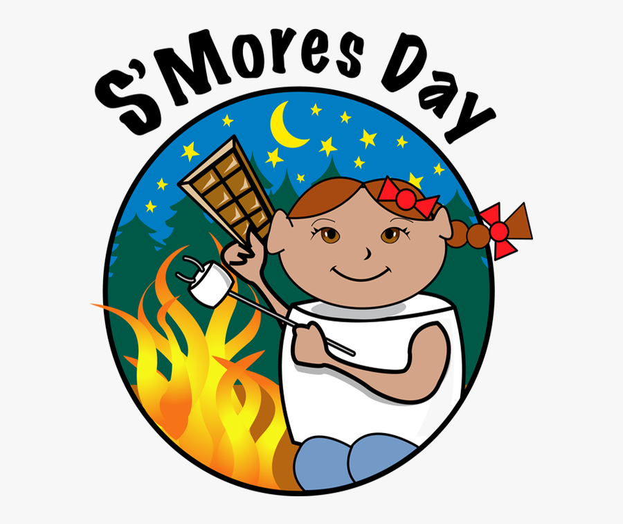 Campfire Clipart Smores - National S Mores Day 2017, Transparent Clipart