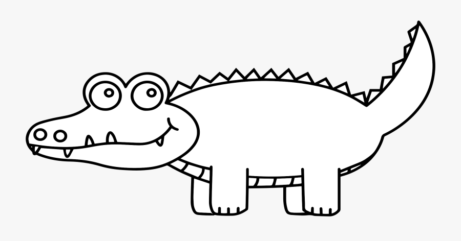 Clip Art Alligator Clipart Black And White - Alligator Black And White, Transparent Clipart