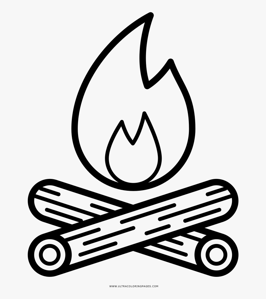 Campfire Coloring Page Ultra Coloring Pages - Camp Fires Coloring Pages, Transparent Clipart