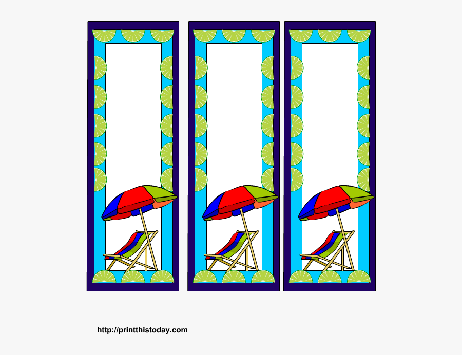 Summer Bookmarks Free Printable - Illustration, Transparent Clipart
