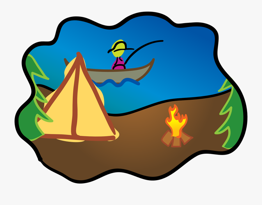 Beach Camping Clip Art, Transparent Clipart
