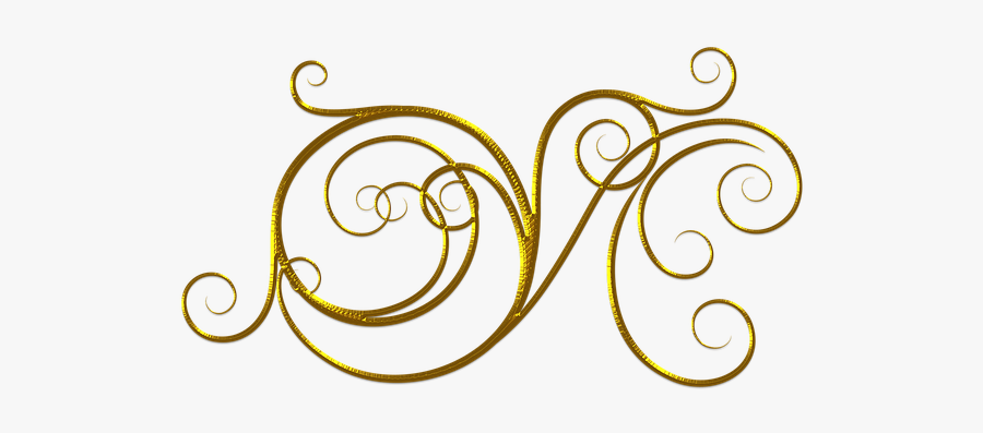 Gold Flourish Divider Free Image On Pixabay - Clipart Gold Flourish, Transparent Clipart