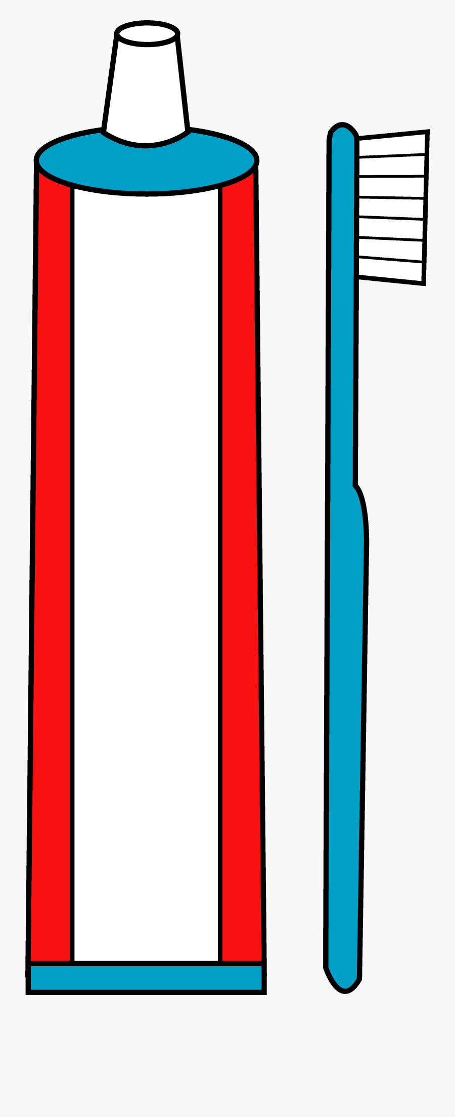 Cartoon Tooth Brush And Tooth Paste, Transparent Clipart