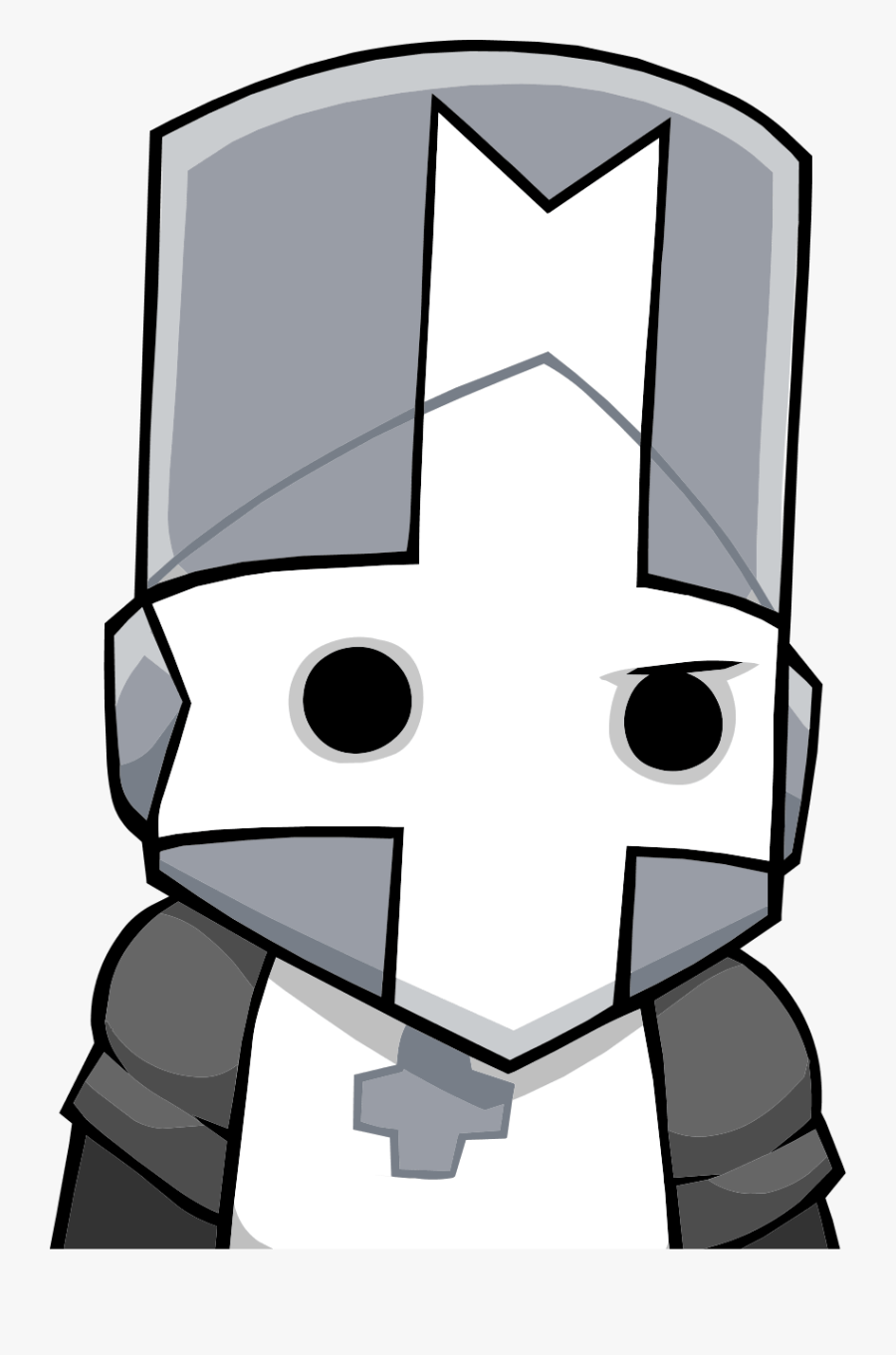 Castle Clipart Grey - Castle Crashers Open Faced Grey Knight, Transparent Clipart