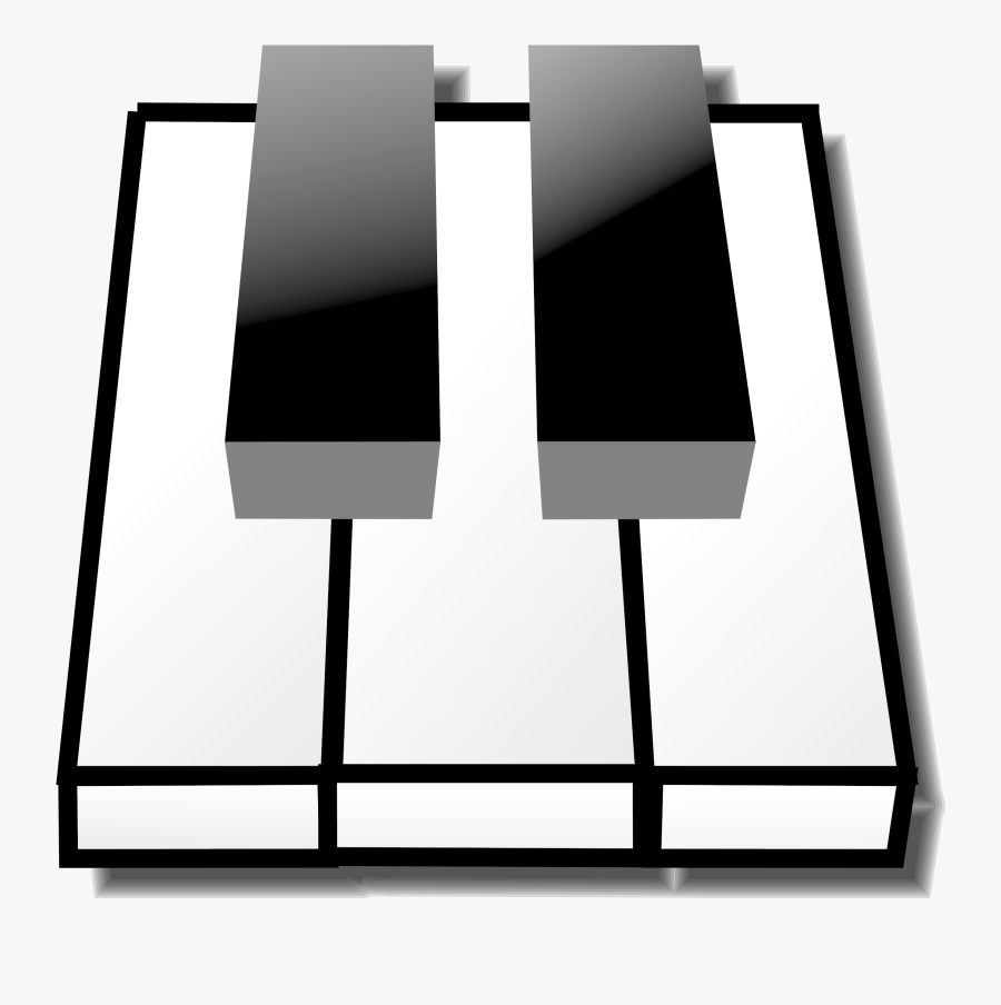Sheet Music Clipart Advanced - Two Black Keys Piano, Transparent Clipart