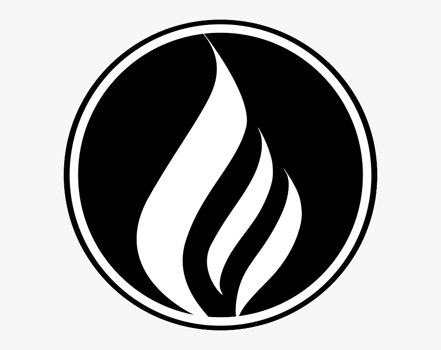 Fire - Flames - Clipart - Black - And - White - Black Flame, Transparent Clipart