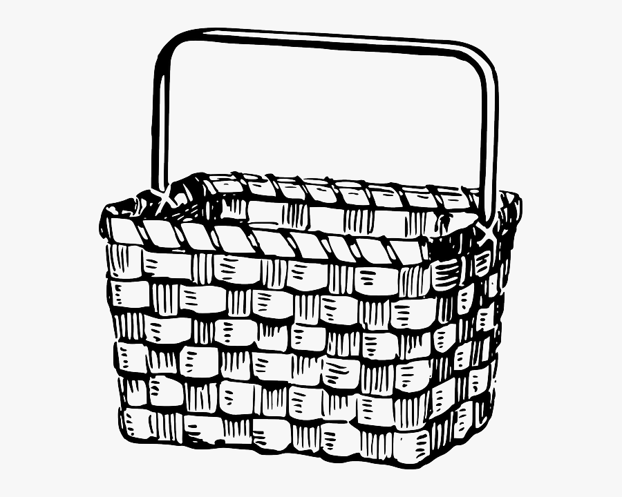 Woven Natural Free Vector - Hot Air Balloon Basket Drawing, Transparent Clipart