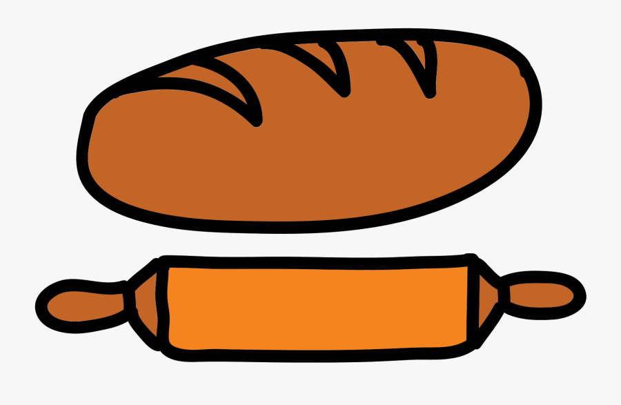 Bread And Rolling Pin Icon - Rolling Pin, Transparent Clipart