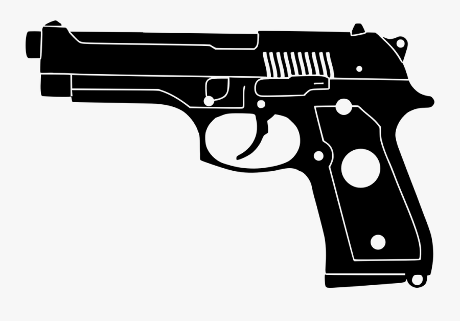 Png Black And White - Beretta 92, Transparent Clipart