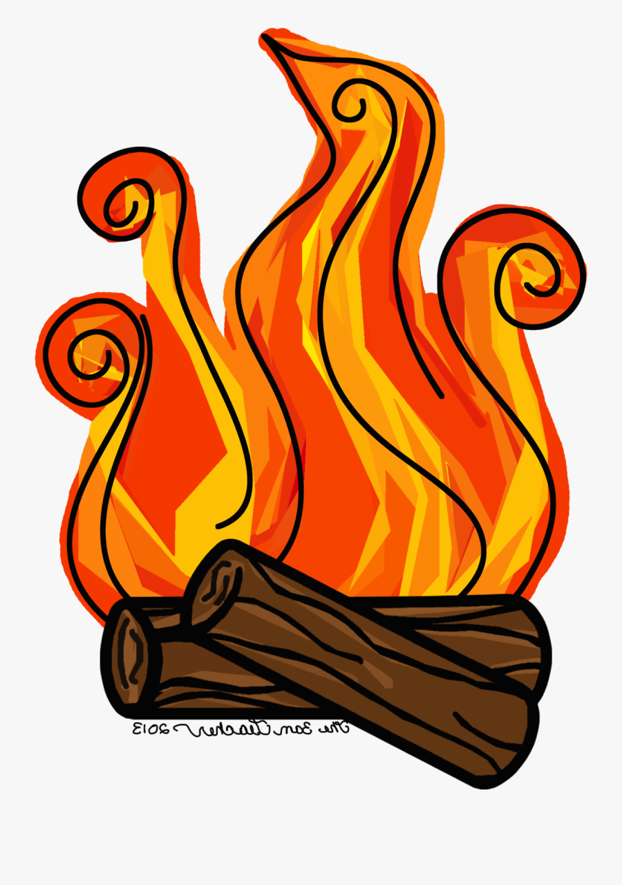 Transparent Around The Campfire Clipart - Fire Log Clip Art, Transparent Clipart