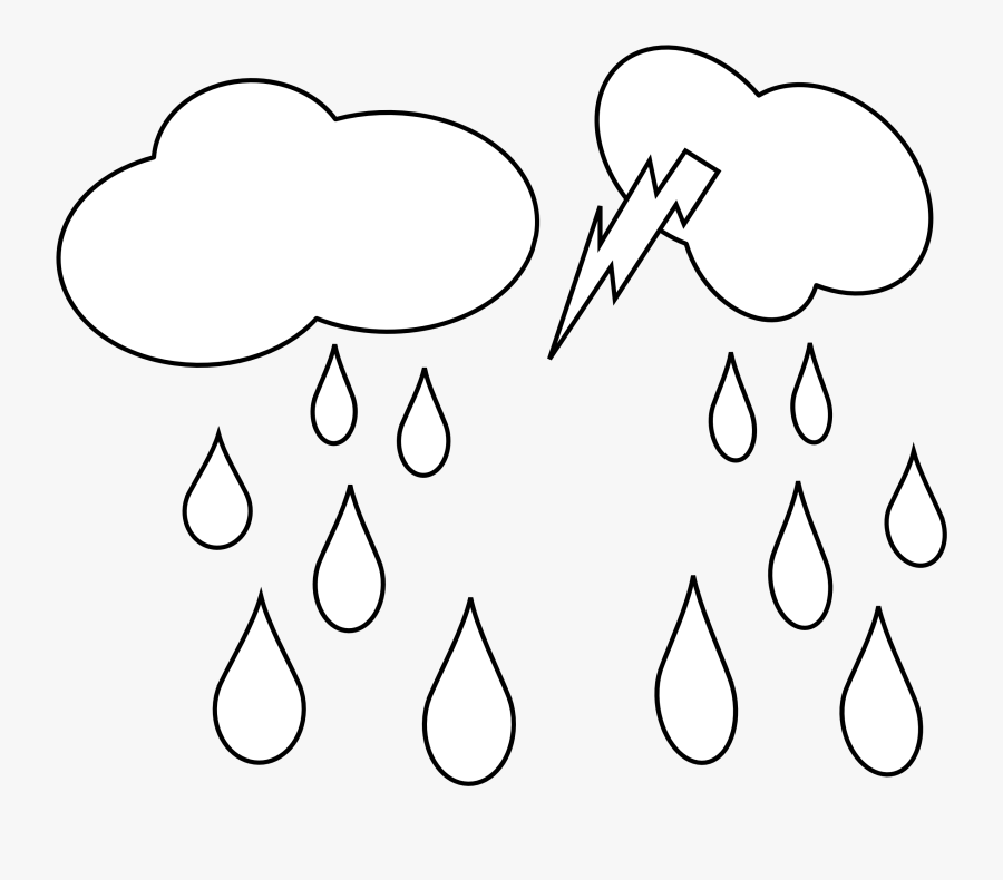 Rain Cloud Clipart Black And White Clipart Panda - White Cloud Rain Png, Transparent Clipart