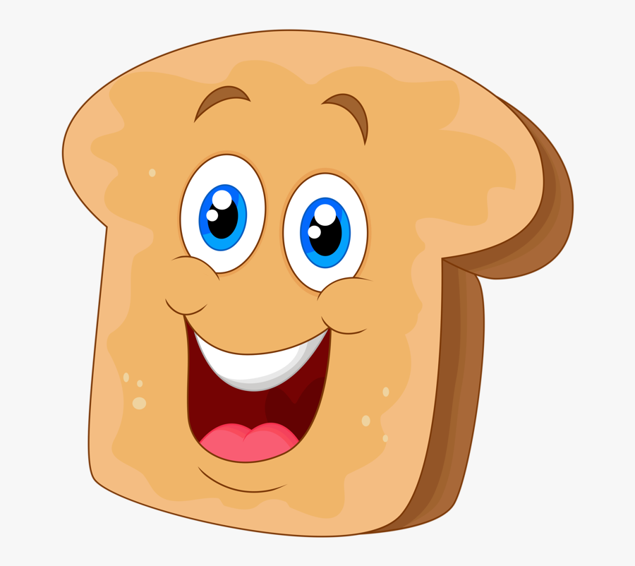 Clipart Face Bread - Cartoon Bread Clipart, Transparent Clipart