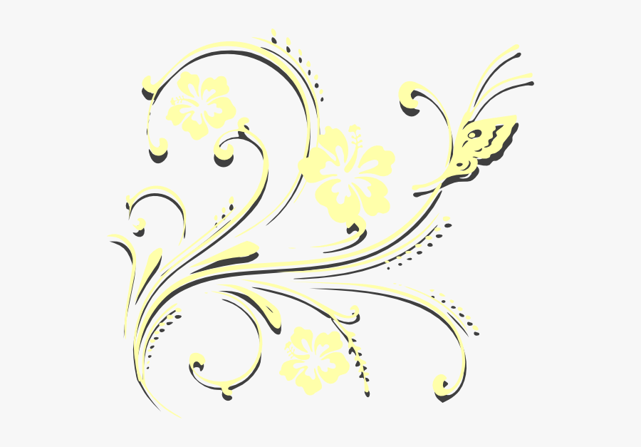 Butterfly Scroll Svg Clip Arts - Clip Art, Transparent Clipart