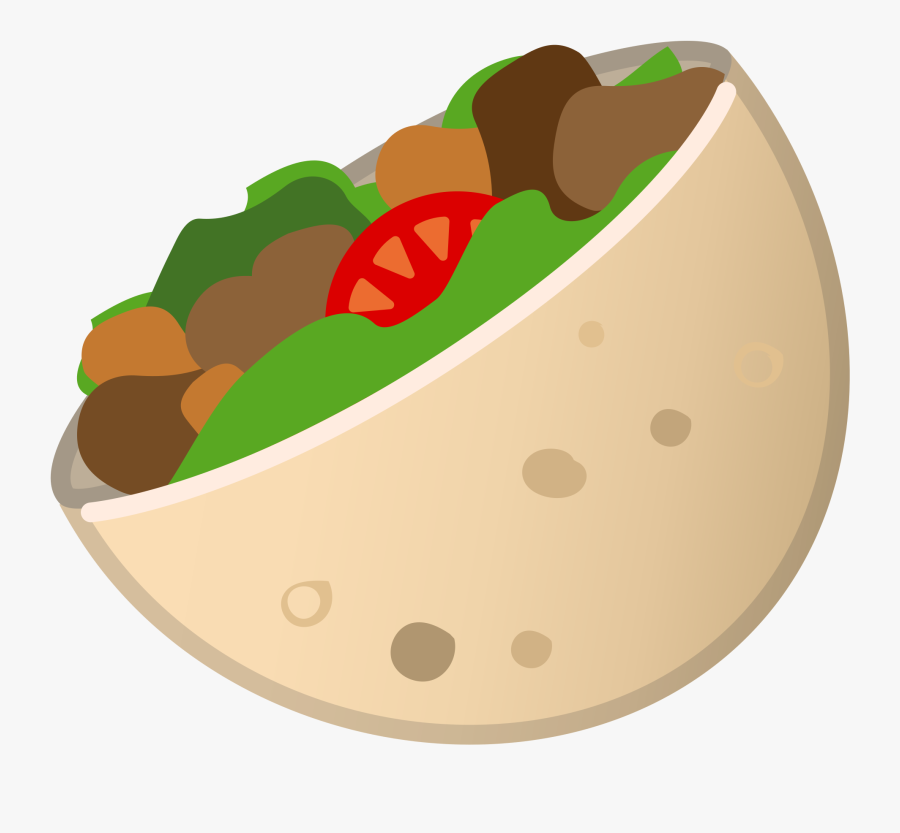Stuffed Flatbread Icon - Transparent Kebab Emoji, Transparent Clipart