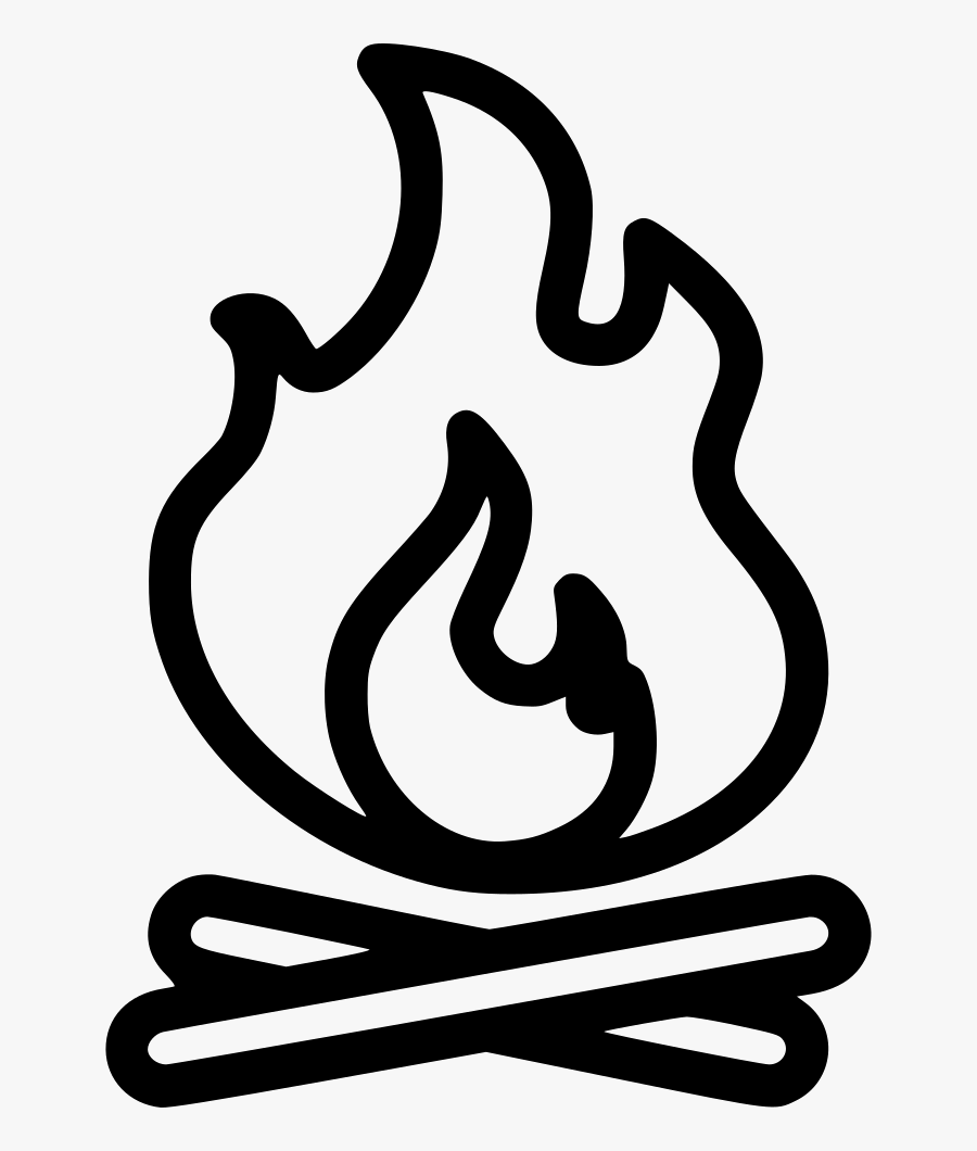 Transparent Campfire Clip Art - Camp Fire Clipart Black And White, Transparent Clipart