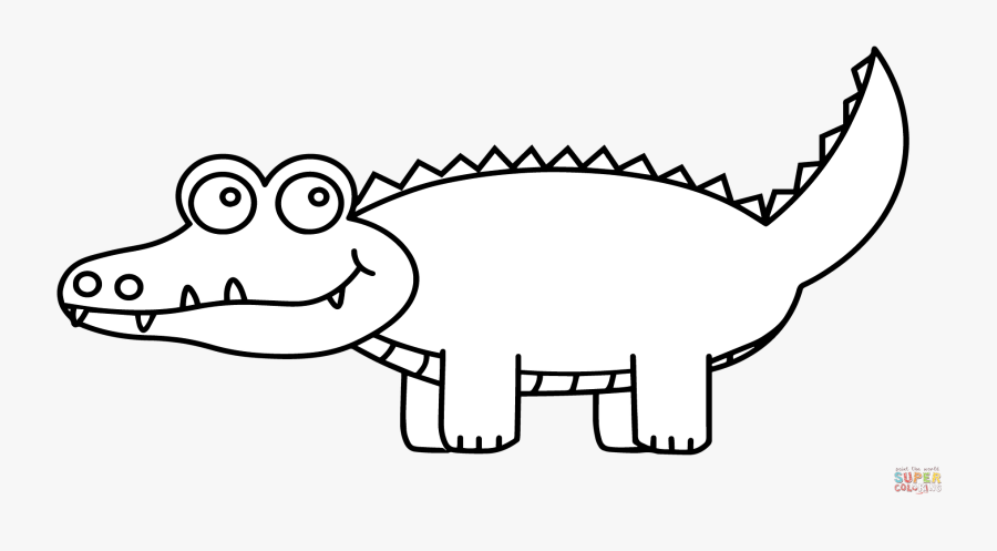 Alligator Clipart Cocodrilo Animado - Alligator Black And White, Transparent Clipart