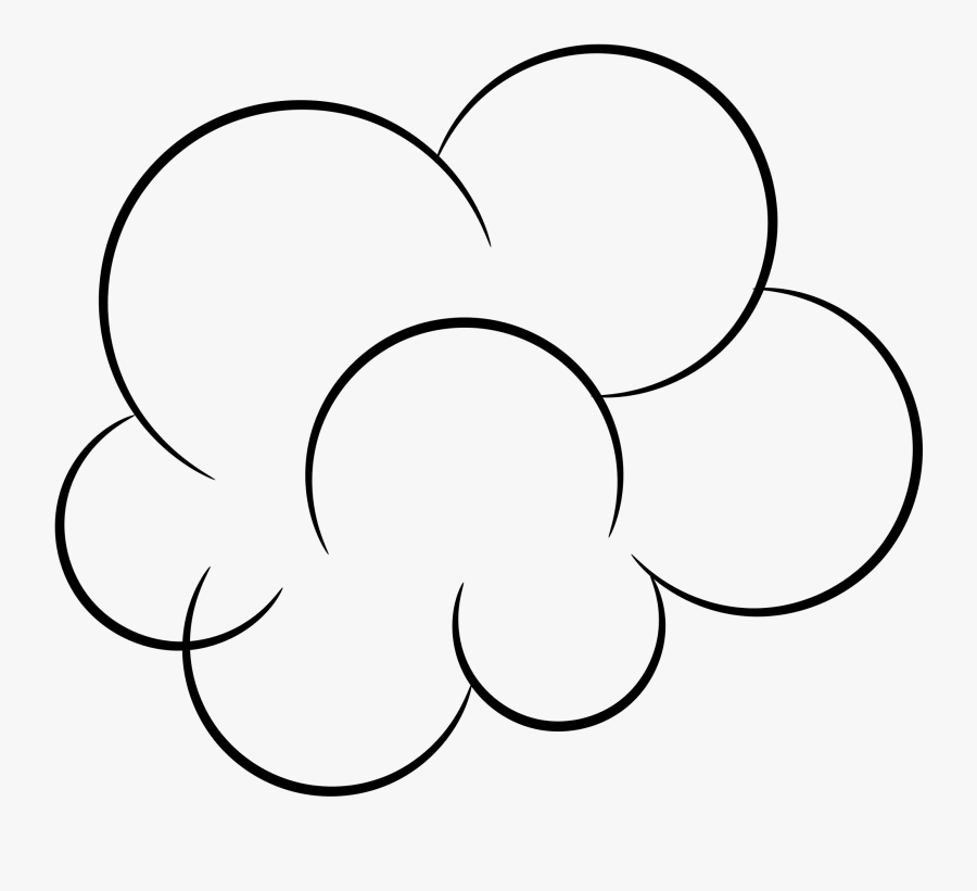 Cloud Clipart - Line Art, Transparent Clipart