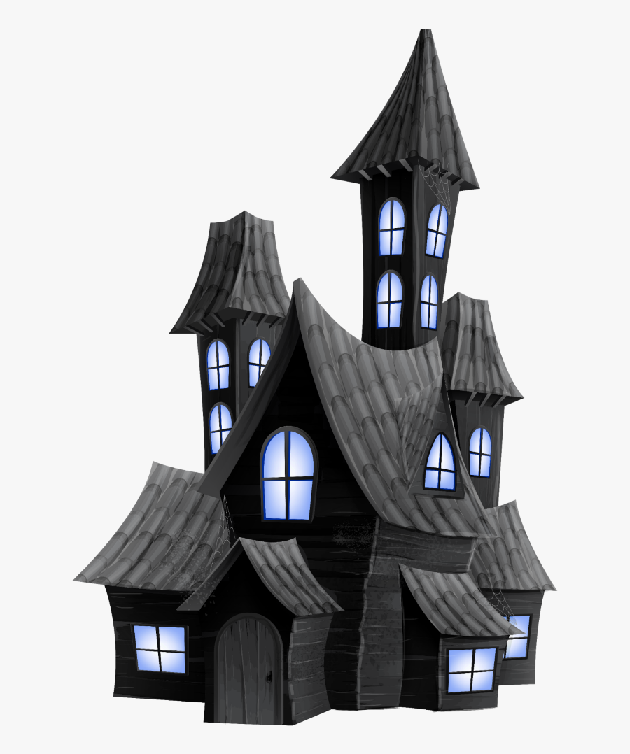 Haunted Castle Clipart - Creepy Haunted House Png, Transparent Clipart
