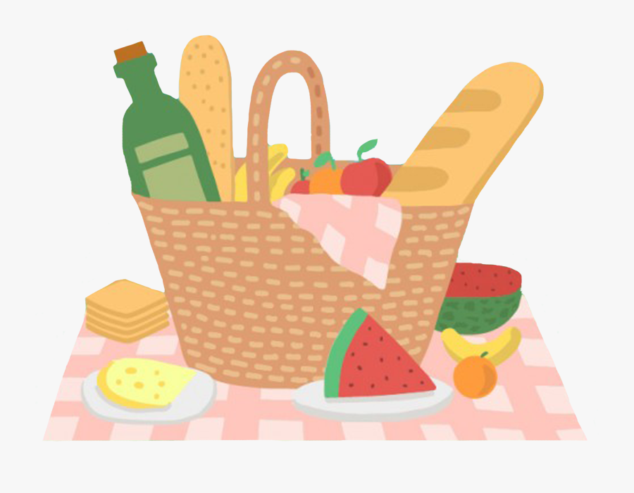 Picnic Clipart Food - Cartoon Picnic Basket Png, Transparent Clipart
