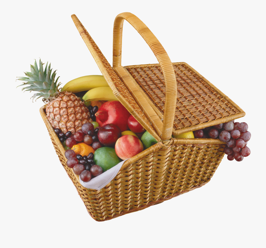 Fruits Basket Png Clipart - Transparent Background Picnic Basket, Transparent Clipart